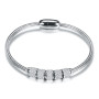 Fashion women's fashion jewelry  leather rope stainless steel rope bracelet stainless steel charm bracelet