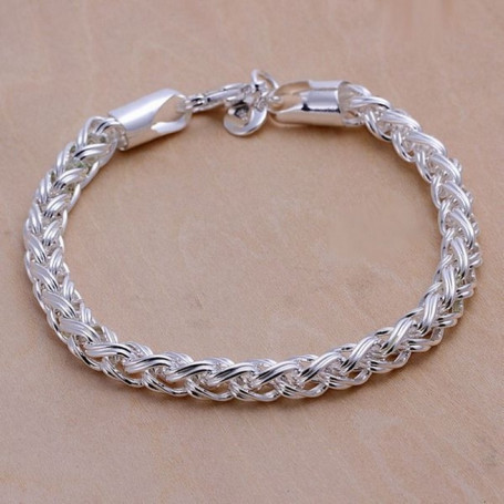 Wholesale 925 Sterling Silver Bracelets Jewelry Chain Women Lady Men 6mm 4MM High Quality Valentine Gift Beautiful Factory Price