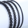 Men's Women's Black Stainless Steel Bracelet Box Chain Bracelets Jewelry Hip Hop KBB12