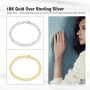 ORSA JEWELS 925 Sterling Silver Italian 3/5mm Diamond-Cut Cuban Link Curb Chain for Women Men Fashion Bracelet Jewelry SB123