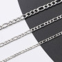 3-5mm Width Waterproof Stainless Steel New Punk Figaro Link Chain Basic Women Bracelet For Men Hip Hop Bangle Jewelry Gifts