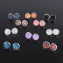 Quick sell 10 colors New Fashion Shiny Austrian Crystal Rhinestone Brincos Ear Studs Earrings for Women Girl Female