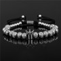 Simple Crown Royal Charm Men & Women Bracelets Bangles Handmade Copper Charm Beads Braiding Crown Bracelet Jewelry Gift