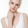 Fashion Love Jewelry Women Bangle Gift Titanium Steel  Jewelry Full CZ White Crystal  Bracelets Bangles