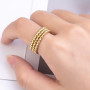 Cute Three in one Bead Chain Shape Ring Stainless Steel High Quality Jewelry Gift Ring For Women And Girls
