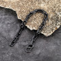 MKENDN Vintage Oxidized Black Chain Link Men Bracelet Punk Stainless Steel Motorcycle Bracelets Male Jewelry Accessories Gifts