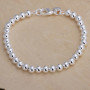 925  silver Bracelets  fashion Jewelry charm women Chain lady wedding 6MM beads  factory price free shipping