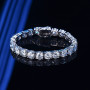 Luxury Pure Silver Moissanite Bracelet Tennis Chain Bridal Women's Jewelry Anniversary Gift Multiple Sizes Pass Diamond Tester