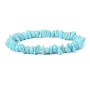 Various Shapes Blue Turquoise Bracelets Cube Cylindrical Beads Blue Natural Stone Bracelet For Men Women Elastic Cord Jewelry