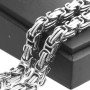 6/8/12/15mm High Quality Stainless Steel Silver Color Srong Handmade Byzantine Box Link Chain Men's Necklace Or Bracelet 1PCS