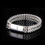 Fashion Hip Hop Rock Double-layer Braided Keel Stainless Steel Bracelet for Men Personalized Party Chain Bracelet Jewelry Gift