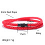 Hiphop Double Layer Rope Bracelet Unisex Lucky Red Braclet Outdoor Camping Accessories Armbanden Best Friend Jewelry Pulseira