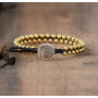 Womens Gold Plated Beads String Braided Bracelets Wholesale Bohemia Friendship Bracelet Jewellery