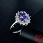Real Solid 925 Silver Ring Fashion Women Gift 5A Zircon Jewelry Brand Wedding Engagement Silver Rings