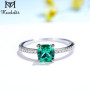 Gemstone Rings for Women Girls Solid 925 Silver Wedding Engagement Topaz Emerald Sapphire Ring