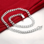925 Silver 10MM solid heavy Chain Bracelet necklace Jewelry set for men 20/22/24 inch Fashion wedding Holiday Gift