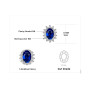 JewelryPalace Created Blue Sapphire Ruby 925 Sterling Silver Stud Earrings Natural Amethyst Garnet Peridot Topaz Princess Diana