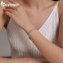 925 Silver Black Basic Braided Bracelet White Four Colors Gray Red Mixed Bracelet for Women DIY Fashion Jewelry