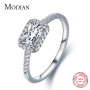 Wedding Ring 925 Sterling Silver Sparkling Clear Cubic Zirconia Engagement Rings for Women Promise Statement Jewelry