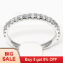 Finger Ring Real Solid 925 Sterling Silver Wedding Rings for Women Engagement Jewelry