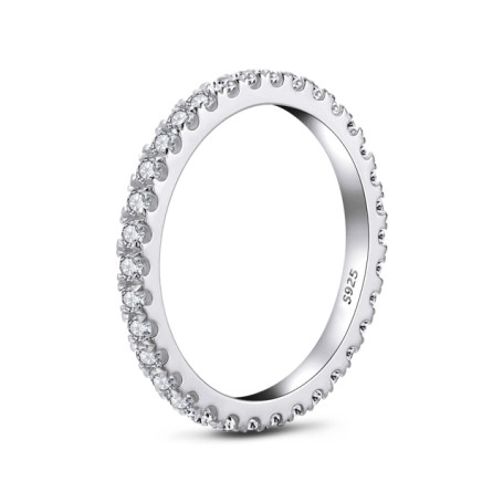 Finger Ring Real Solid 925 Sterling Silver Wedding Rings for Women Engagement Jewelry