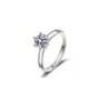 1-3ct Moissanite Engagement Promise Ring for Women - Round Cut Diamond Wedding Band 925 Sterling Silver D Color VVS