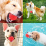 Dog Training Interactive Bite-resistant Rubber Ball With Rope Solid Elastic Ball Teddy Big Dog Horse Dog Molar Toy Ball Pet Toy