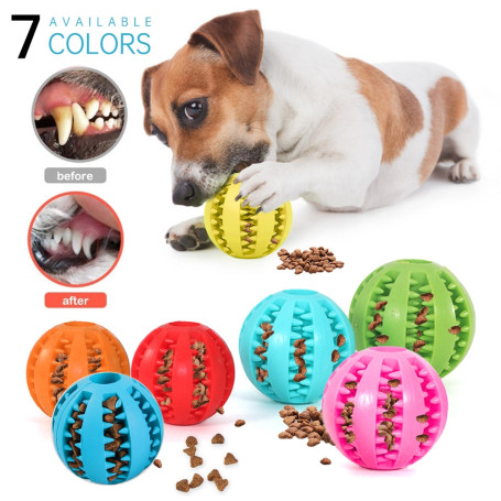 Pet Dog Toy Interactive Rubber Balls for Small Large Dogs Cat Chewing Toys Pet Tooth Cleaning Indestructible Dog Food Balls