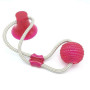 Dog Interactive Suction Cup Push TPR Ball Toys Elastic Ropes Dog Tooth Cleaning Chewing