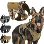 Tactical Dog Harness Military German Shepherd K9 Pet Training Vest and Leash Set for Small Medium Large Dogs