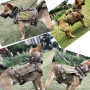Tactical Dog Harness Military German Shepherd K9 Pet Training Vest and Leash Set for Small Medium Large Dogs