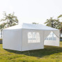 Yonntech 3 x 6m Party Tent Gazebo Marquee with 6 Removable Sidewalls Waterproof Outdoor Picnic Canopy