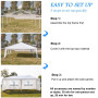 Yonntech 3 x 6m Party Tent Gazebo Marquee with 6 Removable Sidewalls Waterproof Outdoor Picnic Canopy