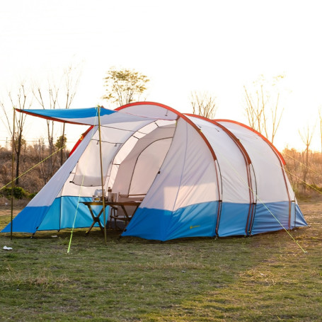 Ultralarge 5/10 Person Double-layer One Hall Two Bedroom 4 Season Camping Tent Party Tent Family Tenta Large Gazebo