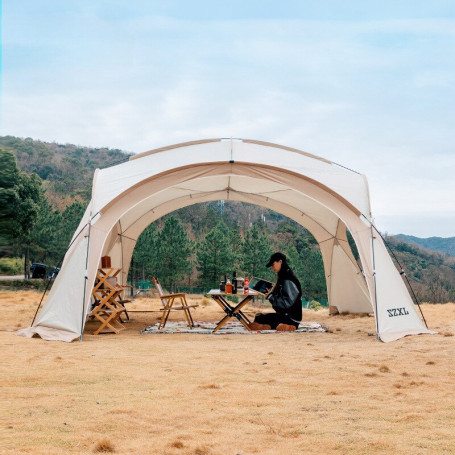 5-8 People Outdoor Camping Dome Tent Windproof Party Beach Canopy Sunshade Large BBQ Awning Sun Shelter Hiking Family Picnic