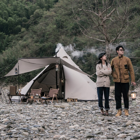 Outdoor Party Tent Luxury Accessories Camping Zipper Sun Shelter Pyramid Tent Gazebo Bushcraft Carpas De Camping Hiking Items