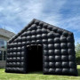 Black Inflatable Dome Tent Nightclub Portable Wedding Cube Square Dome Tent Party Pavilion for Outdoor Event Stage Show