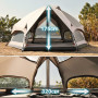 Outdoor Hexagonal Mushroom Outdoor Tent Quick Open 3-6 Person Family UV Camping Mountaineering Car Self Driving Awning Beach