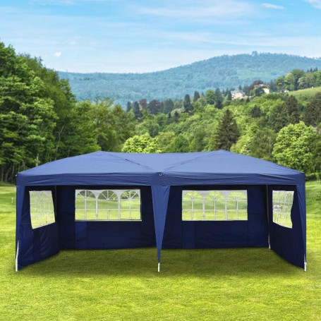 3x6m gazebo folding pavilion folding tent party tent garden tent incl 4 side parts