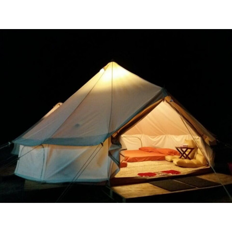 Glamping holiday 4m Dia oxford canvas waterproof camping bell tent