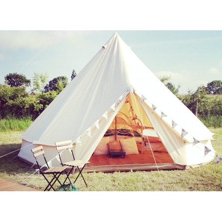 Outdoor camping 5m cotton canvas bell tent