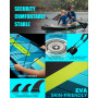 Myboat Stand Up Extra Wide Inflatable Paddle Board 11'×33"×6" Removable Fins Backpack 2 Blade Floating Paddles Kayak Seat