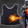 Bulletproof Vest Body Armor Vest Tactical Military Gear Level 3 Protection(Only Bulletproof Vest)