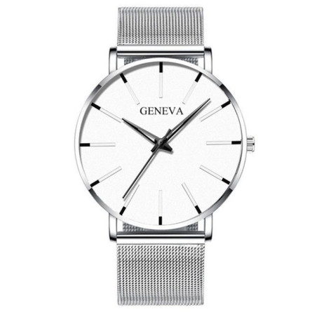 Minimalist Mens Fashion Ultra Thin Watches Simple Men Business Stainless Steel Mesh Belt Quartz Wrist Watch