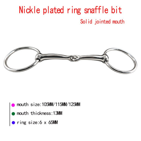 Free shipping ring snaffle  horse bit  nickle plated horse riding equipment BT0502NP