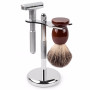 Adjustable Safety Razor Double Edge Classic Mens Shaving Mild to Aggressive 1-6 File Hair Removal Shaver it with 5 Blades
