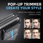 Rechargeable Cordless Shaver for Men Twin Blade Reciprocating Beard Razor Face Care Multifunction Strong Trimmer KM-1102