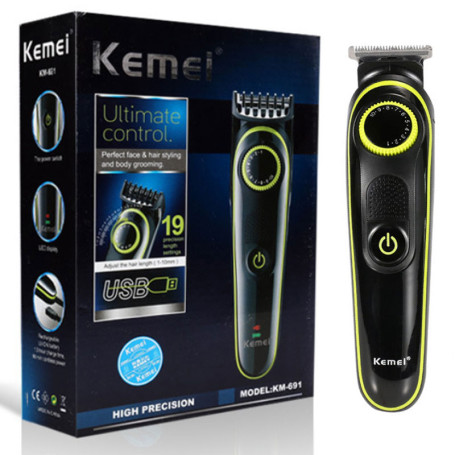 Rechargeable adjustable beard hair trimmer for men professional powerful face body hair clipper electric edge hair cut machine