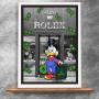 Disney Cartoon Donald Duck Poster for Wall Art Canvas Painting Funny Money Pictures