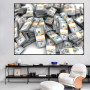 Money Canvas Painting Nordic Bill Poster and Prints Wall Art Pictures for Living Room Home Decoration